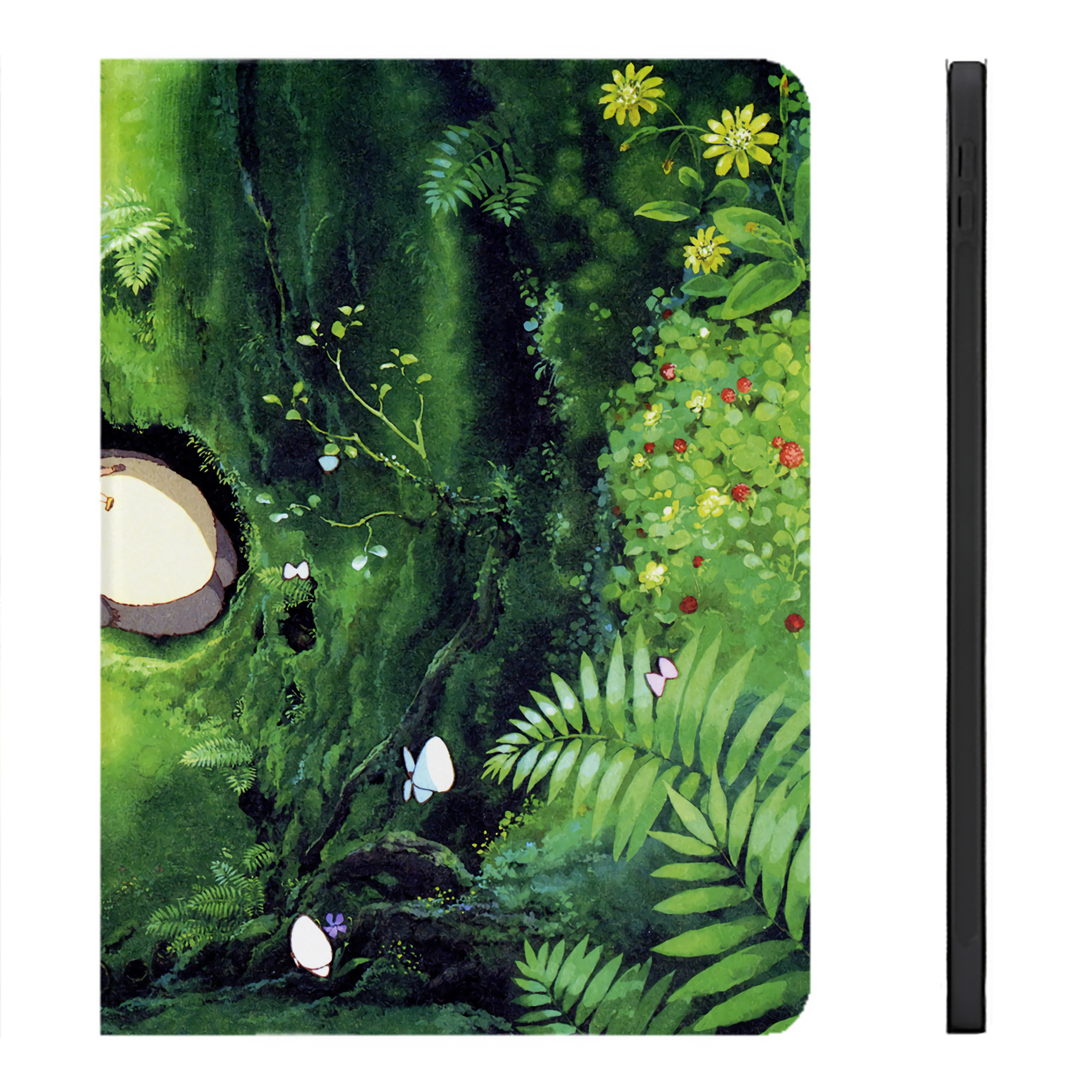 （画像用） となりのトトロ 草壁メイ 草壁サツキ My Neighbor Totoro Satsuki Kusakabe Mei Kusakabe IPadケース ペンホルダー付き ブックスタイルデザイン